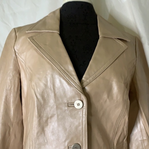BERNARDO Leather Jacket Metallic Pink - Picture 6 of 7